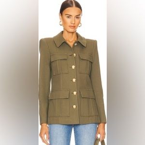 Veronica Beard Lambert Dickey Coat Army Green New